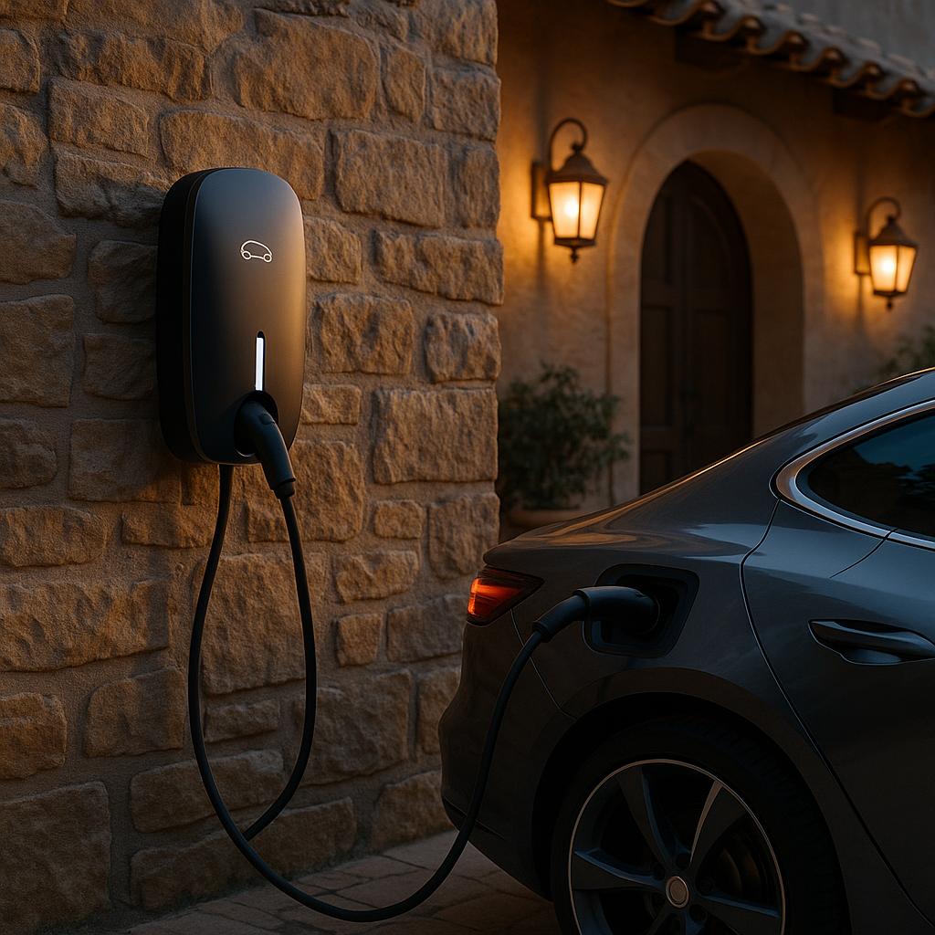 EV charging station at Loftly villa