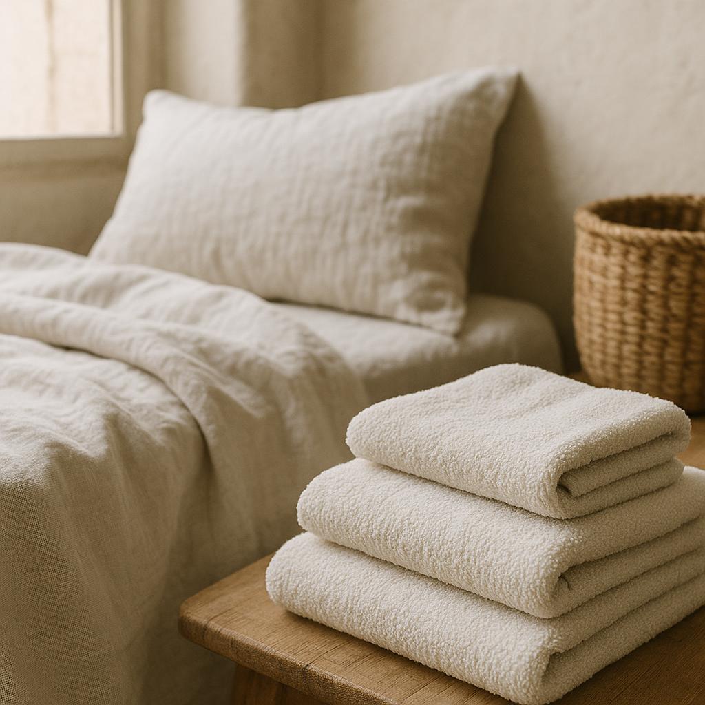 Organic cotton and linen fabrics