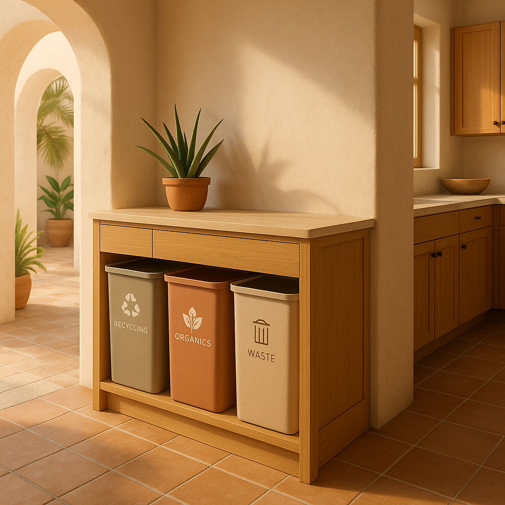 Integrated recycling and composting station
